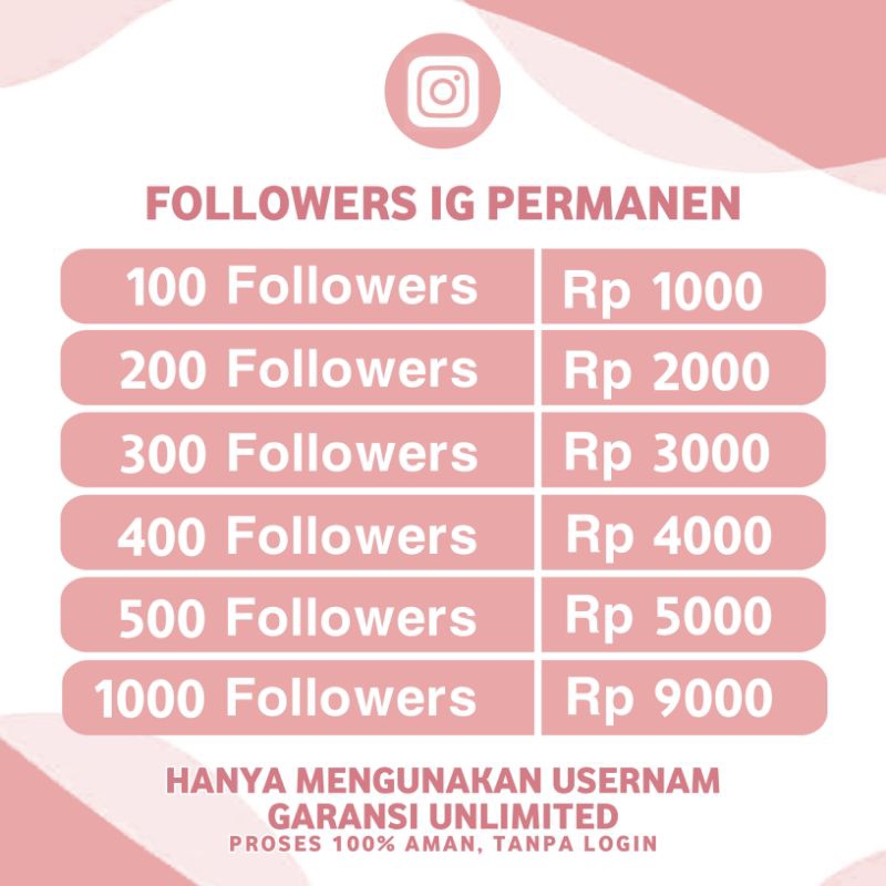 Instagram Followers Indonesia 100 %