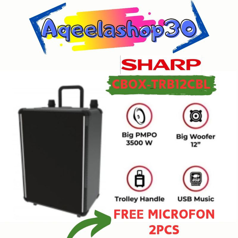 SHARP CBOX TRB12CBL SPEAKER WIRELESS TROLLY