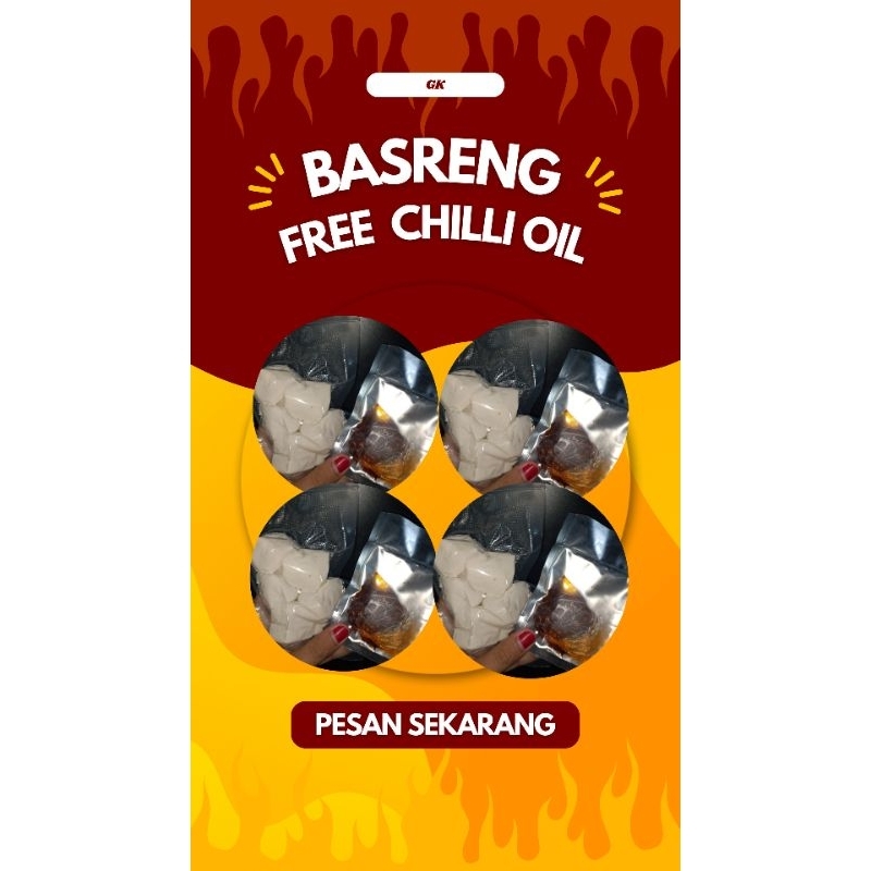 

Paket HEMAT Basreng Free Chilli Oil 4BUNGKUS