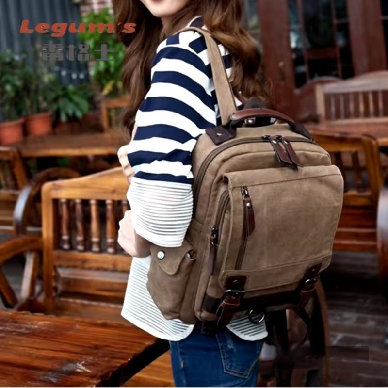 Tas Ransel Mini Multifungsi Tas Ransel Kecil 2024 Tas Kanvas Unik Wanita