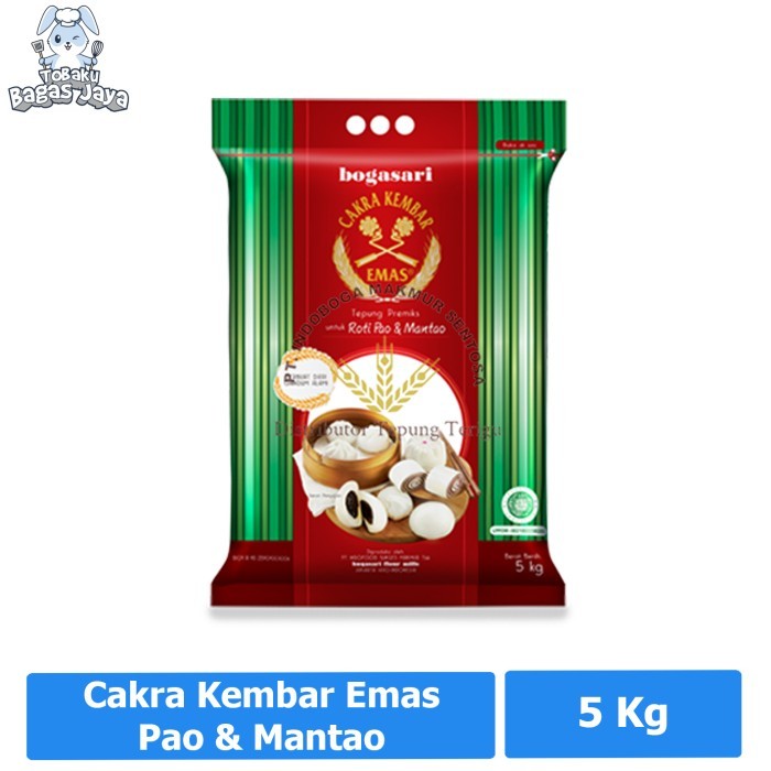 

Tepung Cakra Kembar Emas Pao dan Mantao 5 Kg