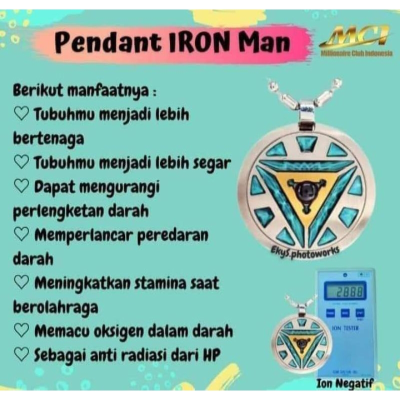 KALUNG IRONMAN MCI SEGEL ORIGINAL 100%( PROMO )