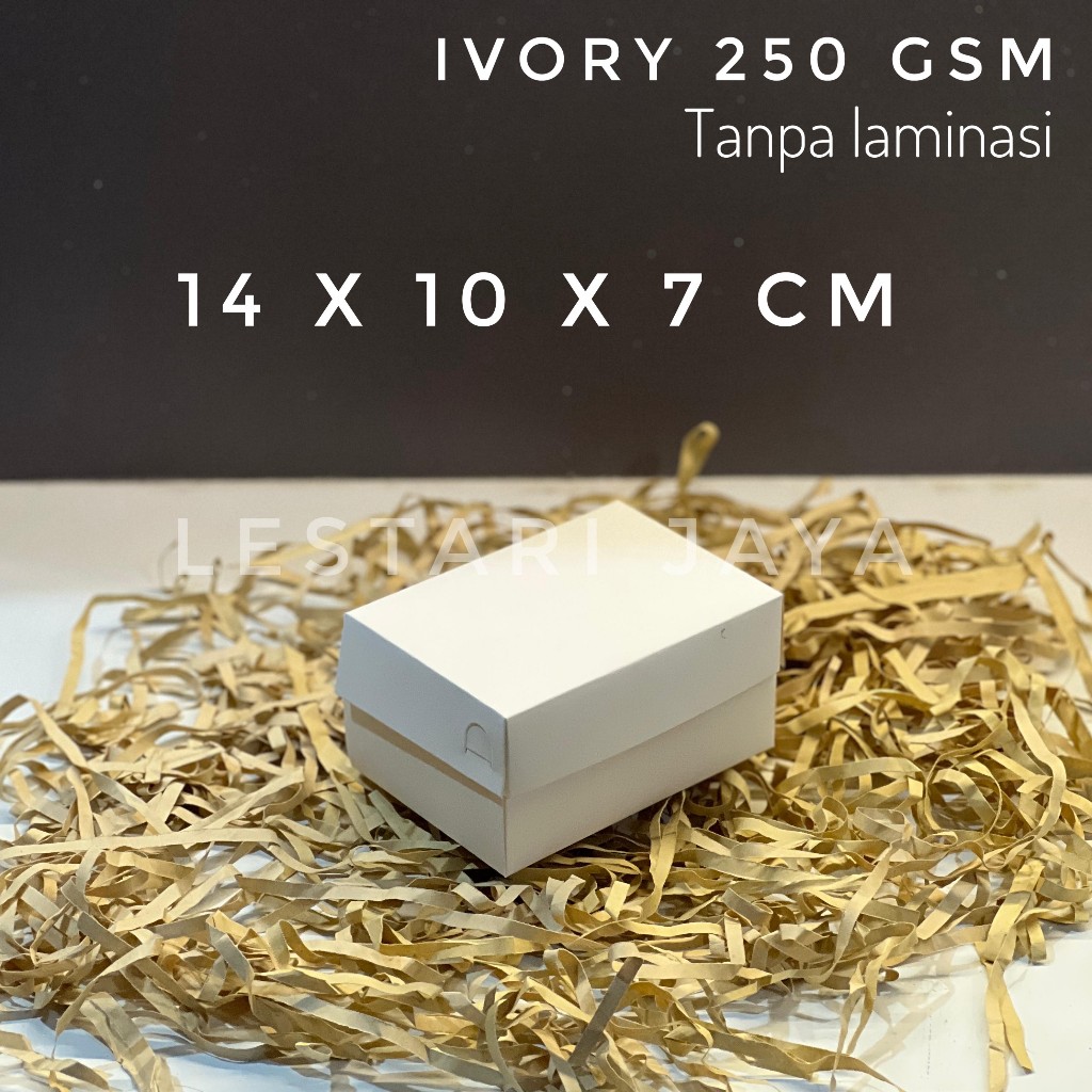 

Box Ivory Putih 14x10x7 CM Untuk Kotak Brownies Kue Roti Snack Hampers