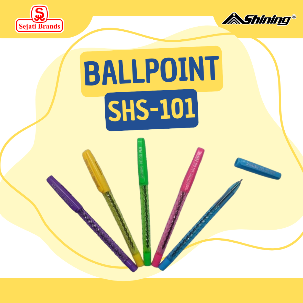 

Shining Semi Gel Pen isi 12 pcs SHS-101 / Pulpen 0.7 mm