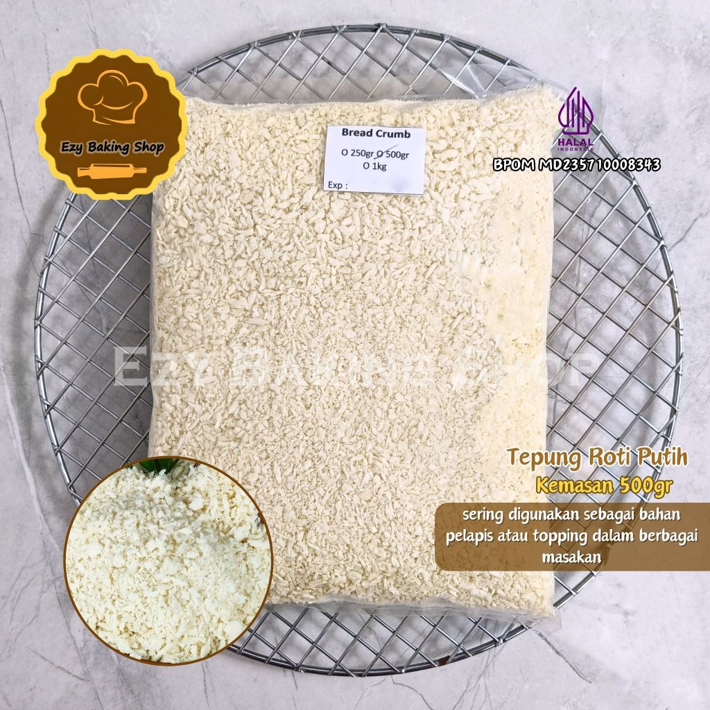 

Tepung Roti Putih 500gr Breadcrumb Kasar Tepung Panko