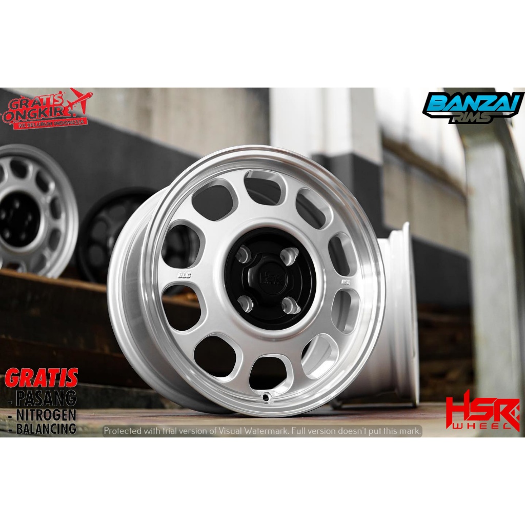 VELG MOBIL FREED LIVINA RING 16 VELG RACING HSR KLG MODEL KALENG  R 16 LUBANG PCD 4X100 DAN 4X114,3