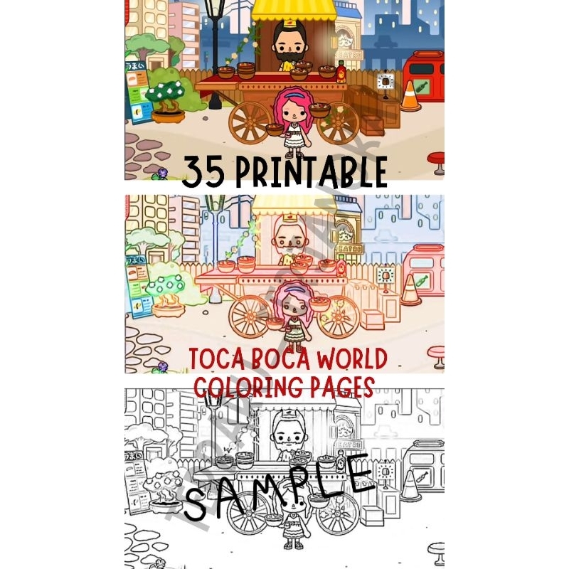 

Coloring Mewarnai 35 Lembar Toca Boca World