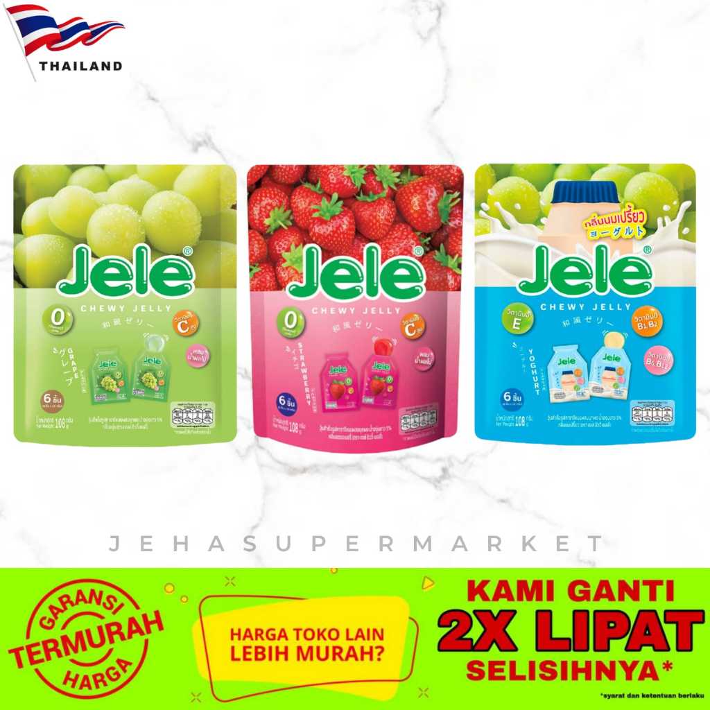 

⭐ JELLY THAILAND ⭐ Jele Chewy Jelly 108gr ( Impor / Import Bangkok )