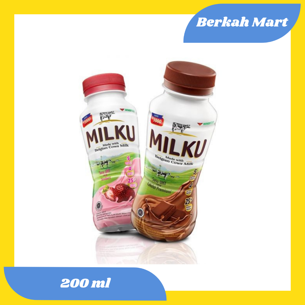 

SUSU MILKU RASA COKELAT & STRAWBERRY - KEMASAN 200 ML