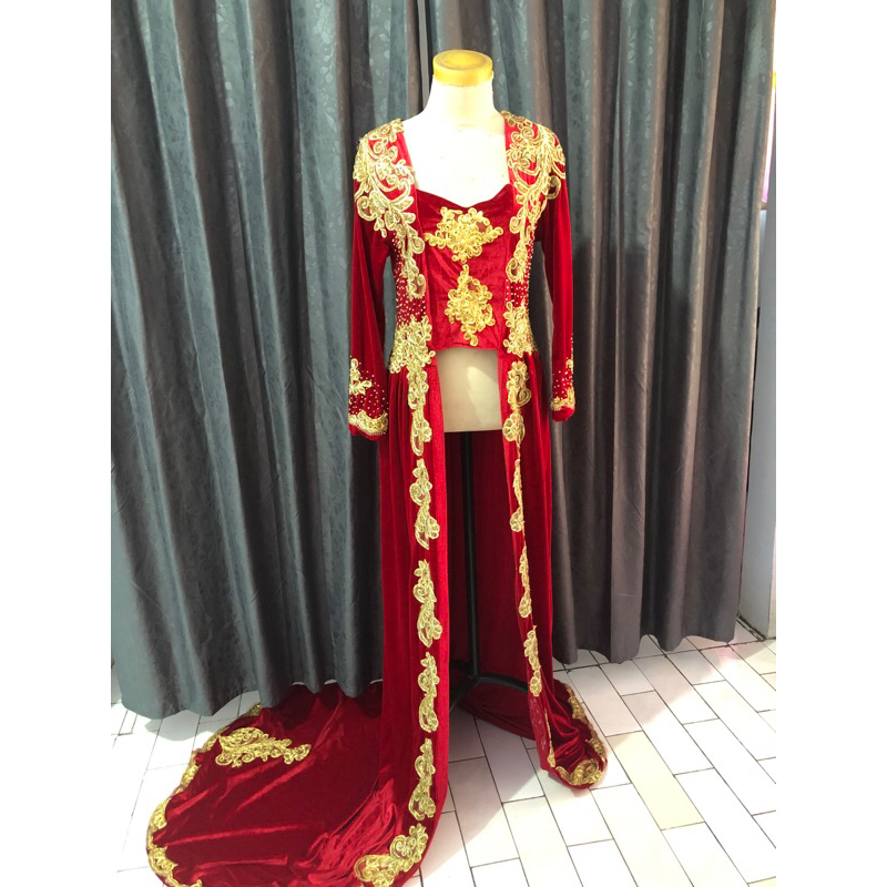 Kebaya pengantin bludru preloved