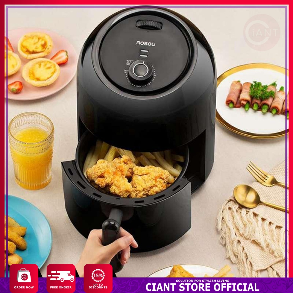 MESIN AIR FRYER PENGGORENGAN TANPA MINYAK ANTI LENGKET PANCI TEFLON