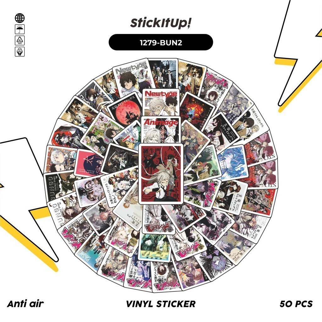 

COD✨ 100 Pcs Stiker Bungou Stray Dogs V4 Lucu Anti Air Untuk Dekorasi Notebook Sepeda Skateboard Handphone DIY