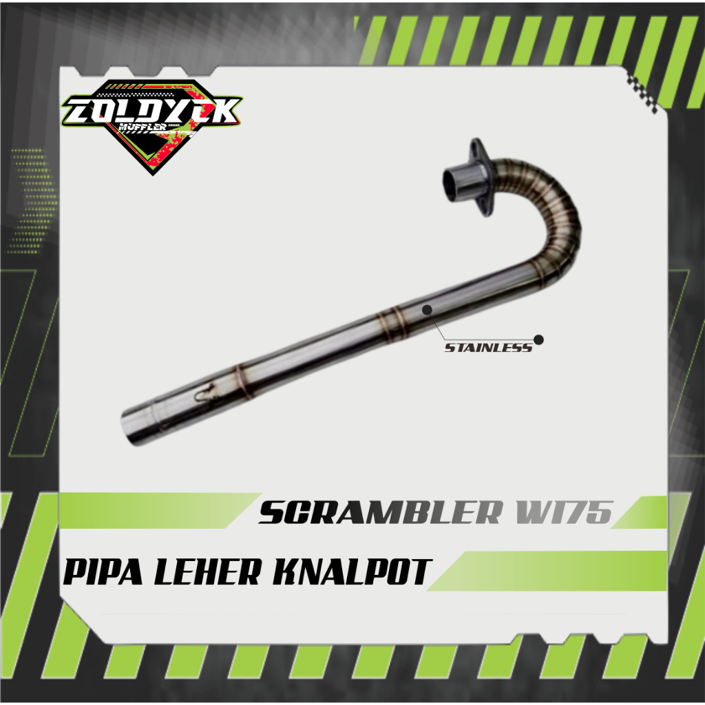PIPA LEHER KNALPOT SCRAMBLER W175 - XSR155 - SCORPIO - TIGER