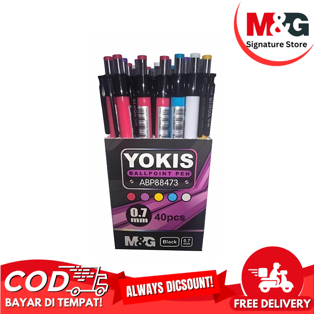 

Ballpoint Pen Banyak Warna M&G Yokis Pulpen Banyak Pilihan Warna 0.7mm #ABP88473 Satuan