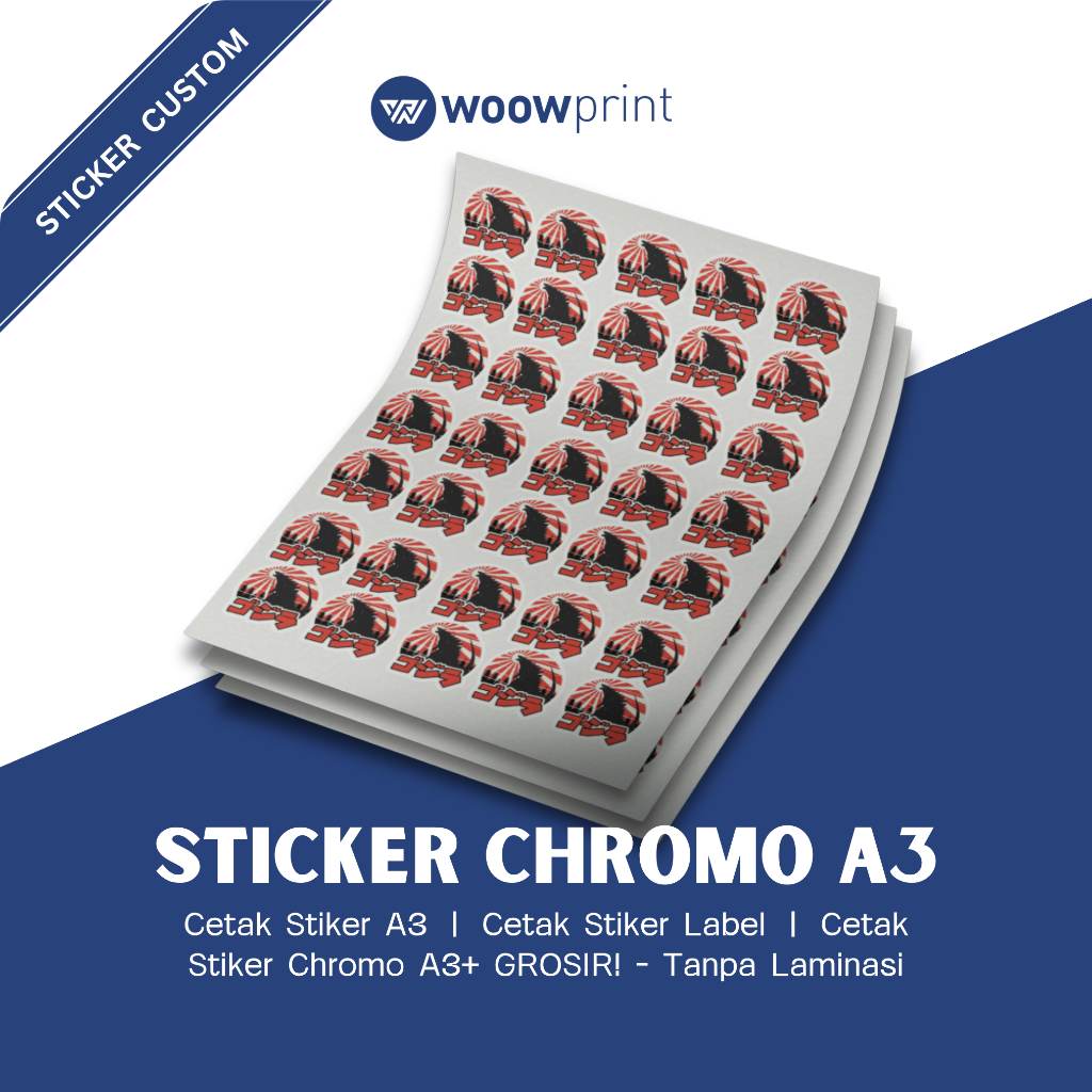 STICKER CROMO A3 Cutting Custom kiss cut/die cut