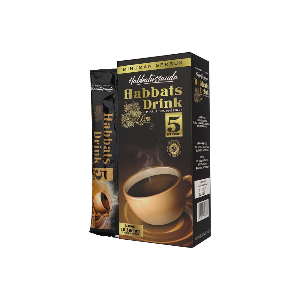 

Habbats Drink LITE 5 in 1 Minuman Serbuk Habbatussauda Rendah Gula Low Sugar isi 10 sachet asli