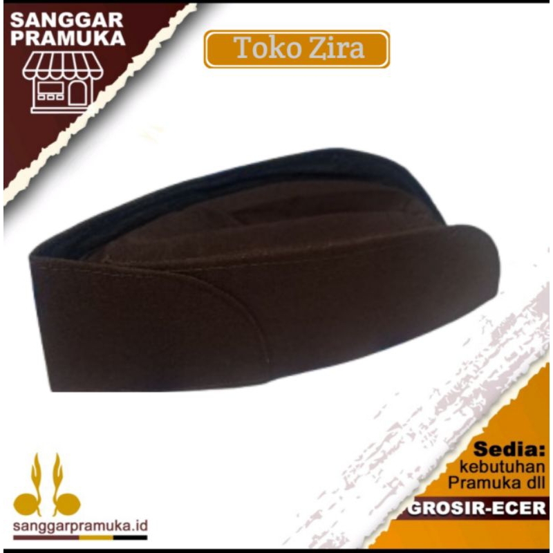 Grosir paling murah Peci Pembina Pramuka | Peci coklat | peci Pembina Pramuka coklat cewe