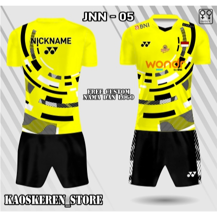 Jersey setelan badminton pria wanita baju bulutangkis setelan badminton jnn 05