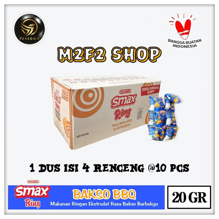 

Mamee Smax Ring Bakso BBQ | Barbekyu Sachet - 20 gr (Kemasan Karton)