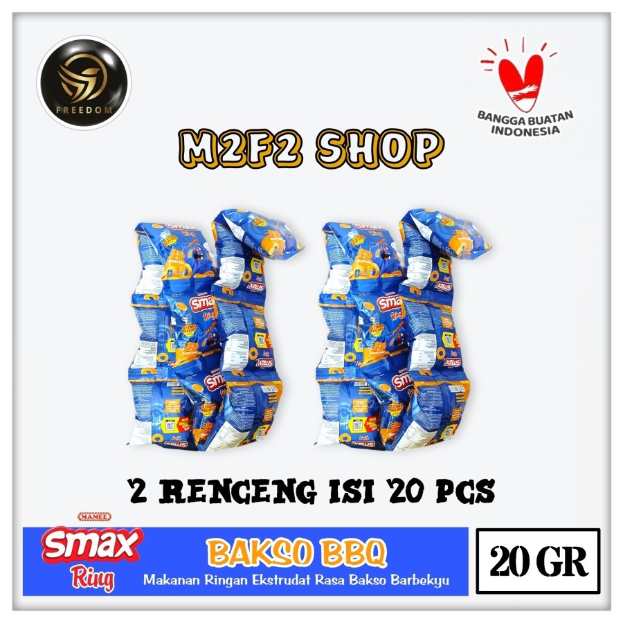 

Mamee Smax Ring Bakso BBQ | Barbekyu Sachet - 20 gr (Kemasan 2 Renceng)