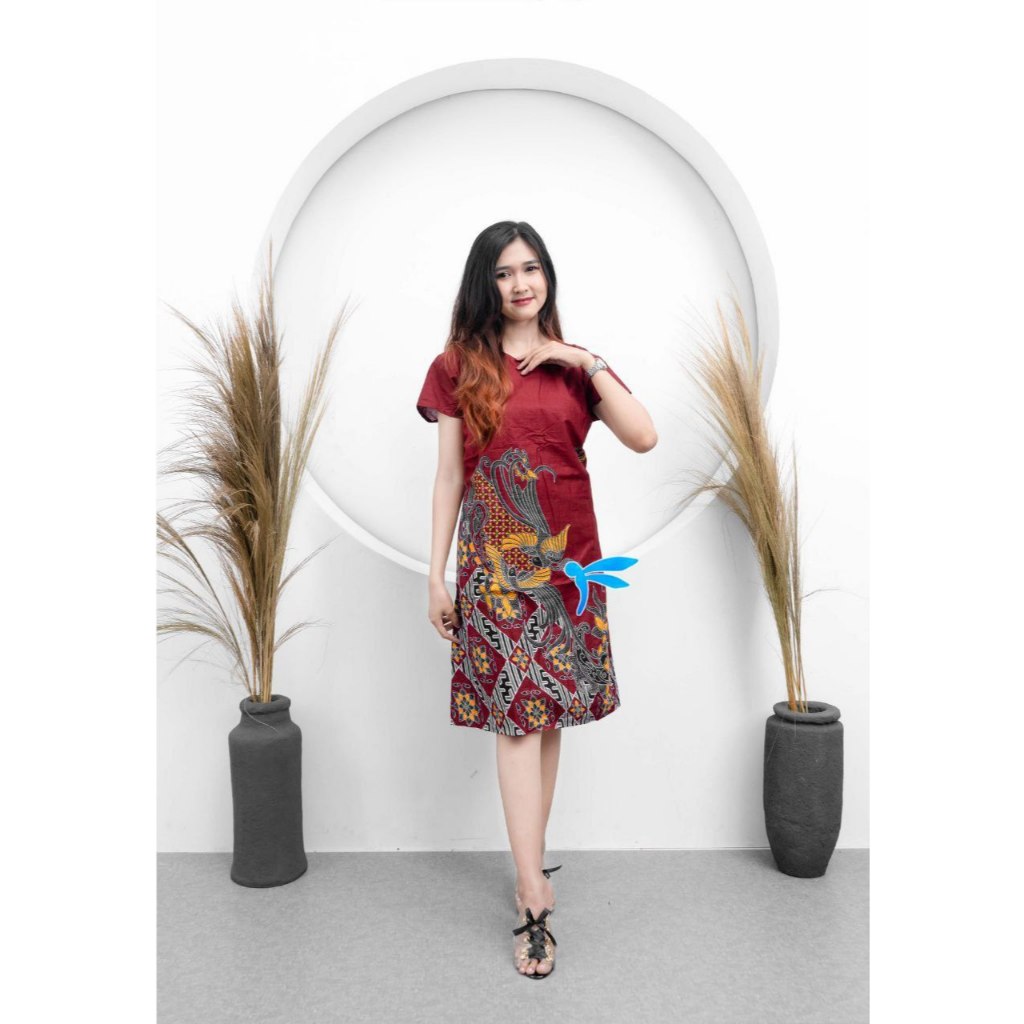 Dress Batik Kenari Merah