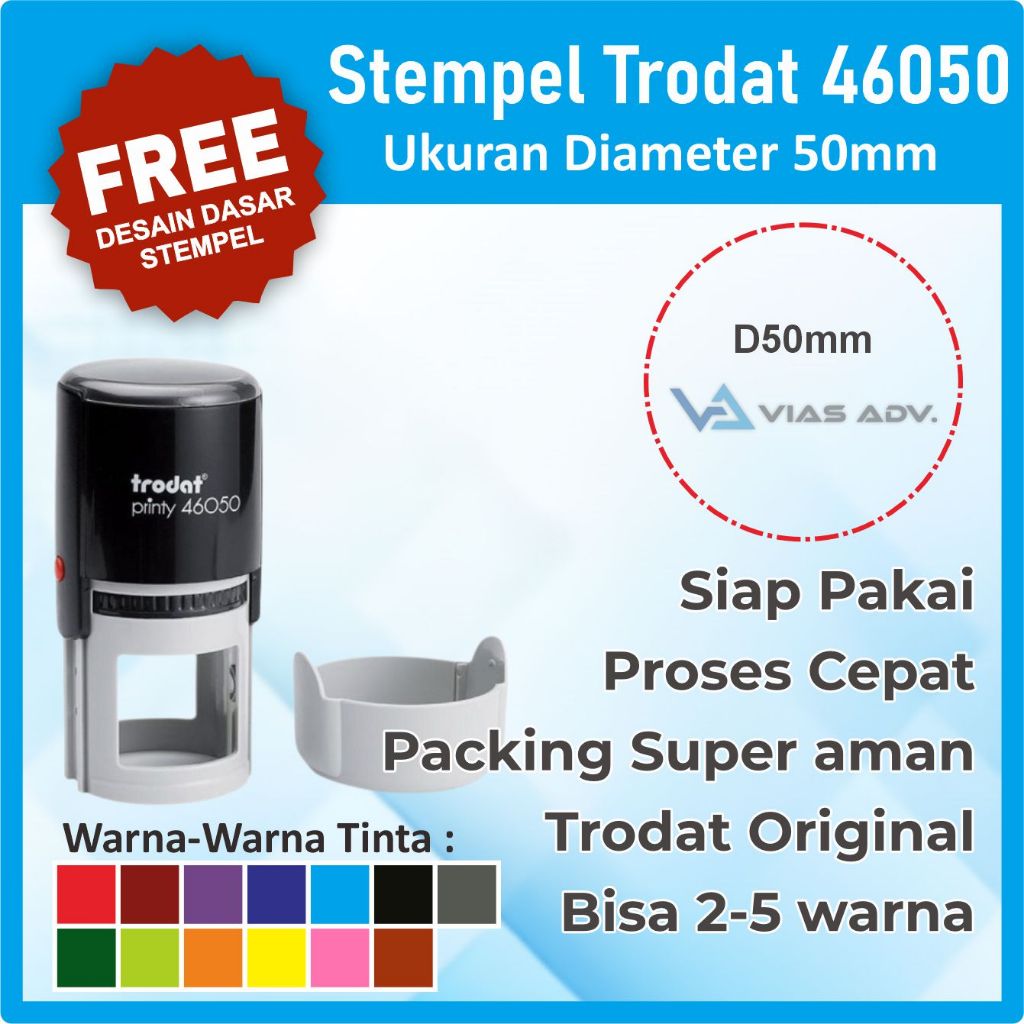 

Stempel Trodat Bulat Besar Diameter 50mm Tipe 46050 | Stempel Praktis | Stempel otomatis | Bulat Kecil | Bulat Besar Lingkaran | Stempel Bundar