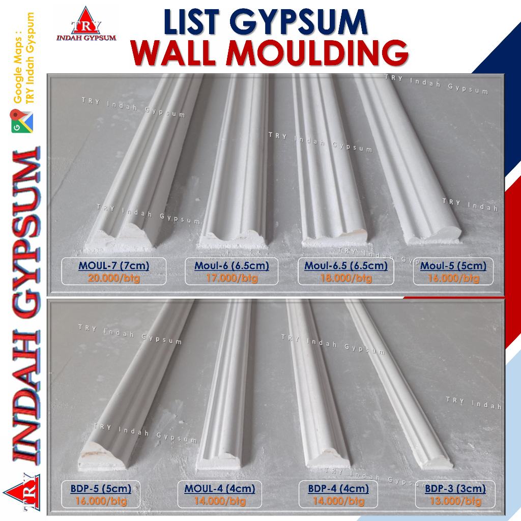 List Wall Moulding Gypsum Minimalis - TRYINDAH Original