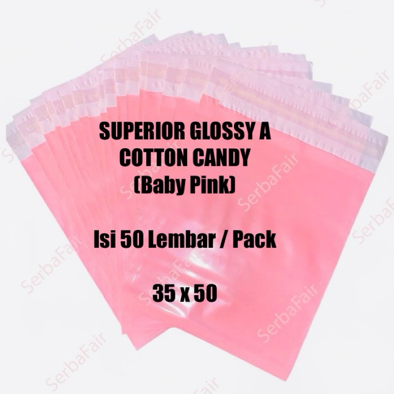 

Polymailer 35x50 Superior Glossy A Cotton Candy Color / Poly Color Amplop Lem Seal Bright Color / ISI 50 LEMBAR