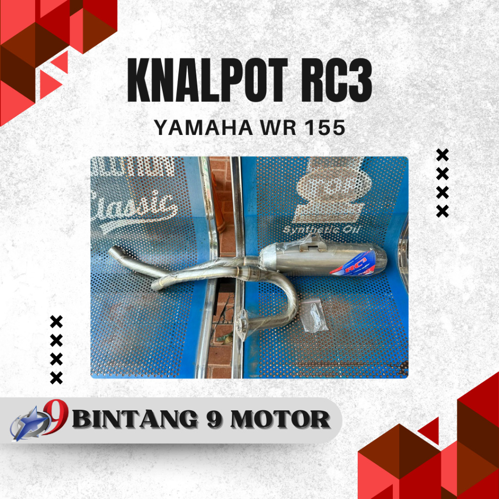 KNALPOT RC3 YAMAHA WR 155-BINTANG SEMBILAN MOTOR