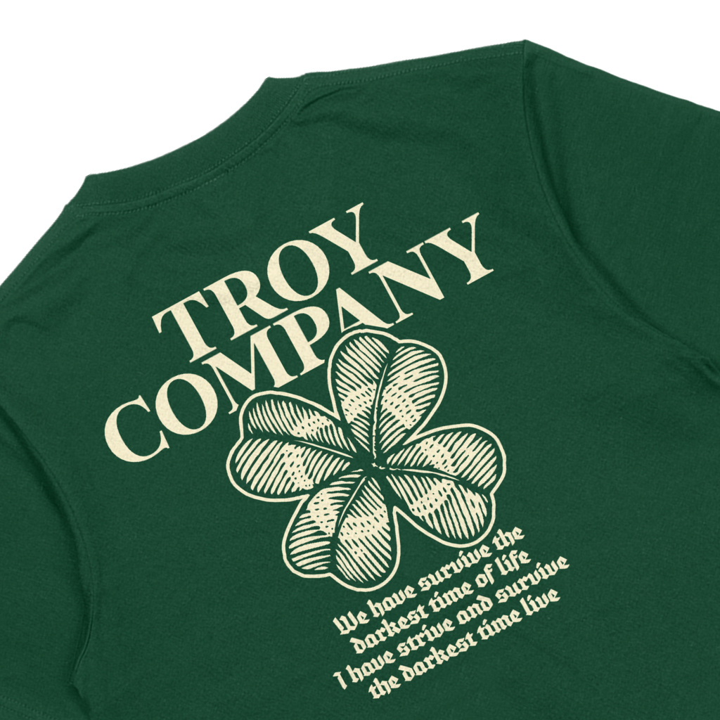 Troy Company Tshirt Forest Green St. Patrick - Kaos Lengan Pendek Kaos Hijau MTD 2742