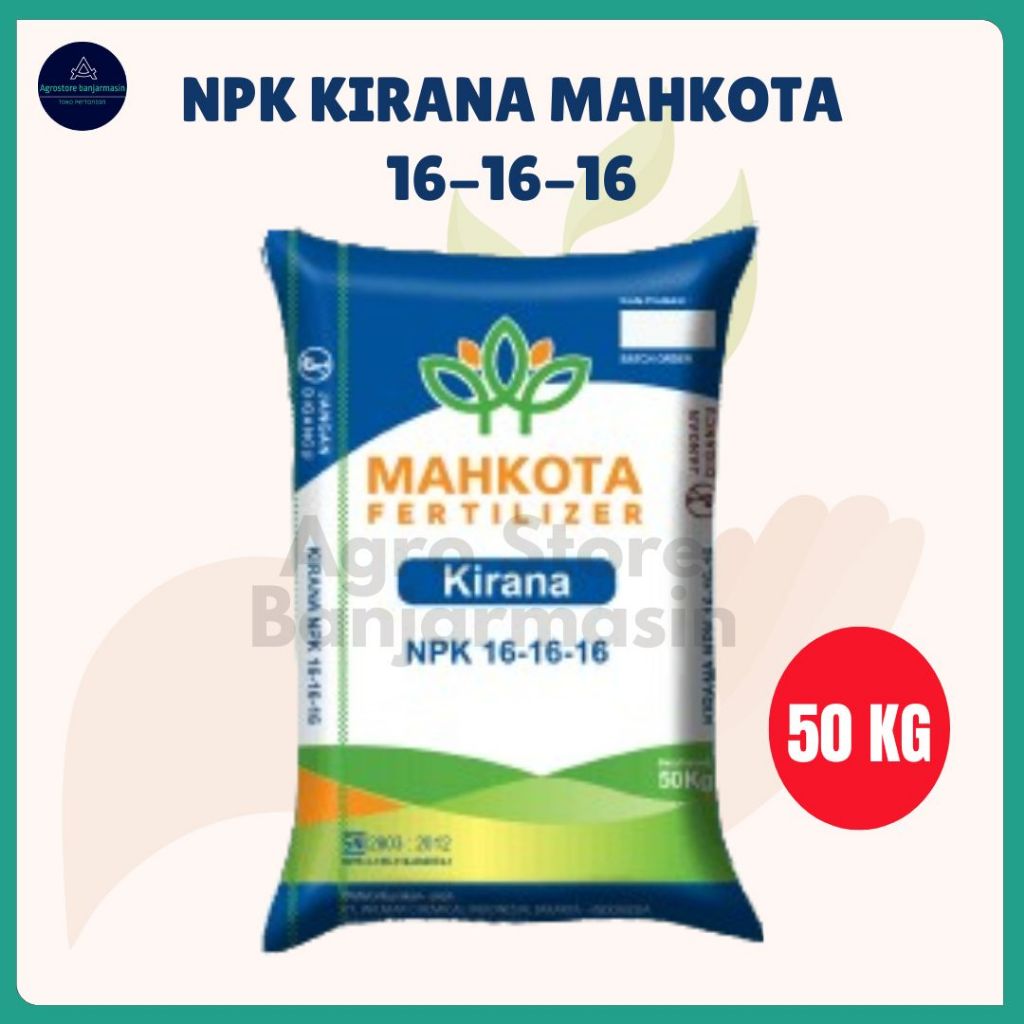 Pupuk NPK 16 16 16 Mahkota Kirana kemasan 50Kg