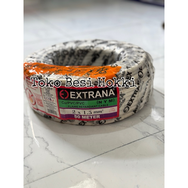 Kabel Extrana NYA 2 x 1.5 / Kabel Listrik Extrana Tunggal ( 1 Meter )