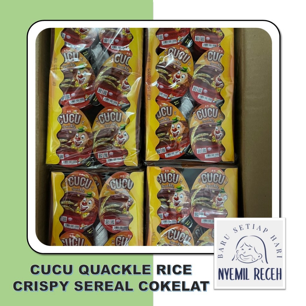 

Cucu Quackle Rice Crispy Isi 24pcs x 15gr Sereal Cokelat