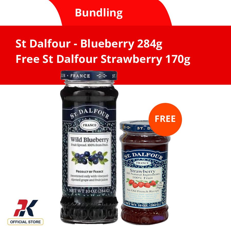 

[ Free St Dalfour Strawberry 170g ] St Dalfour Selai Blueberry 284g