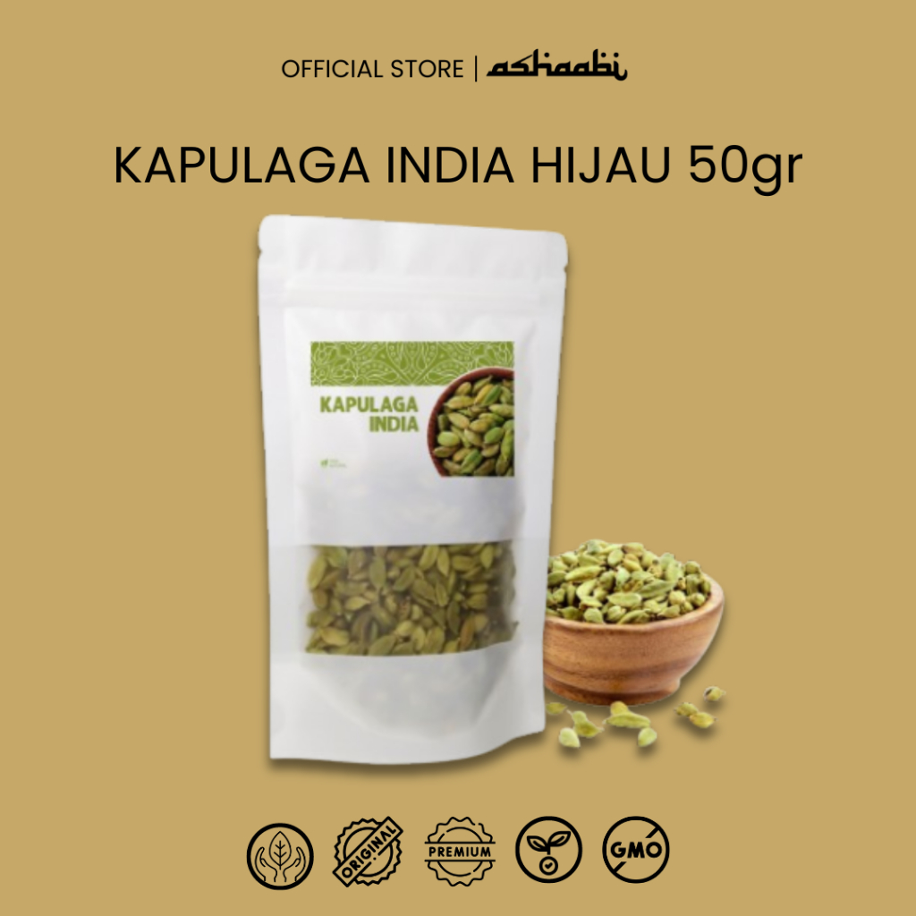 

Kapulaga India Hijau 50 gr Import Green Cardamon Premium Quality kapolaga arab kering kapol