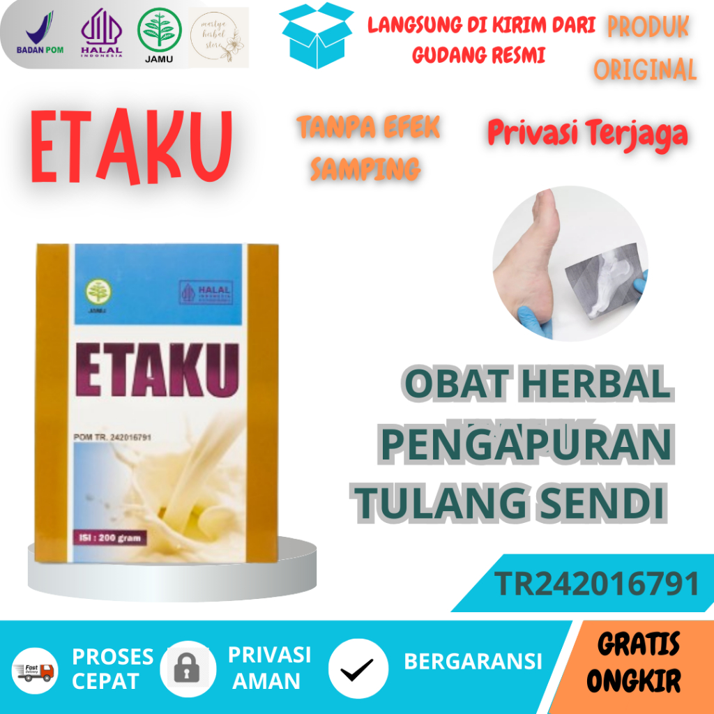 ETAKU Susu Pengapuran Tulang Sendi Lutut, Susu Pengapuran Tulang Kaki, Pengapuran Tulang Punggung, P