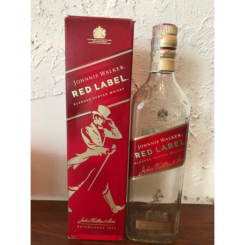 botol bekas minuman  Red label botol antik botol unik pajangan botol hiasan