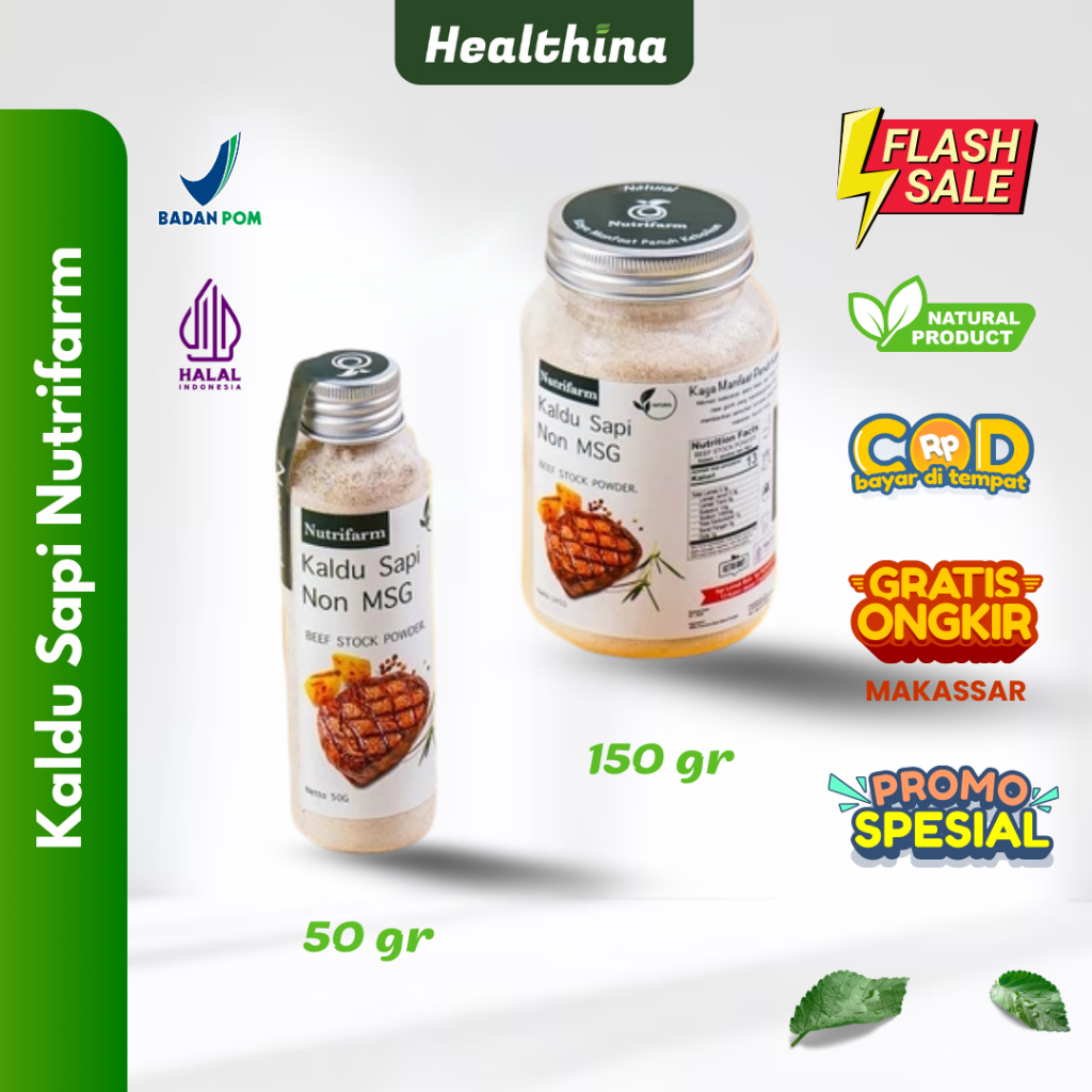 

Kaldu Sapi Nutrifarm 50gr - 245gr MPASI Bayi Non MSG Bubuk Blok Knorr Asli Bayi Murni COD Makassar