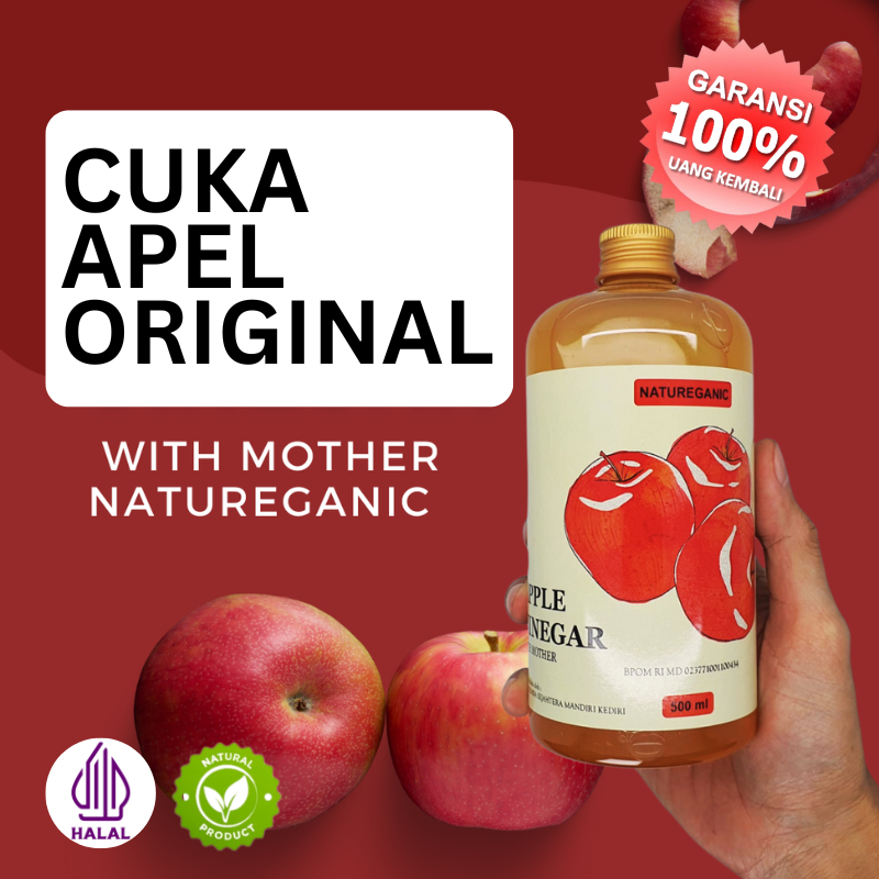 

[1 Pcs] Cuka Apel Asli Original Murni With Mother Organik | Apple Cider Vinegar | Cuka Kesehatan