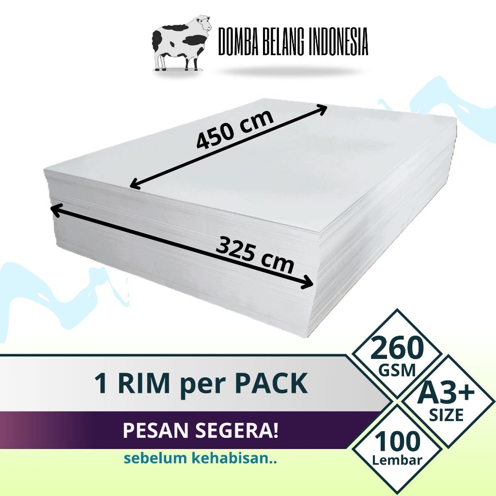 

Kertas Print Art Cartoon 100 Lembar 260gsm Ukuran 325 X 450 mm Untuk Poster Majalah Cover