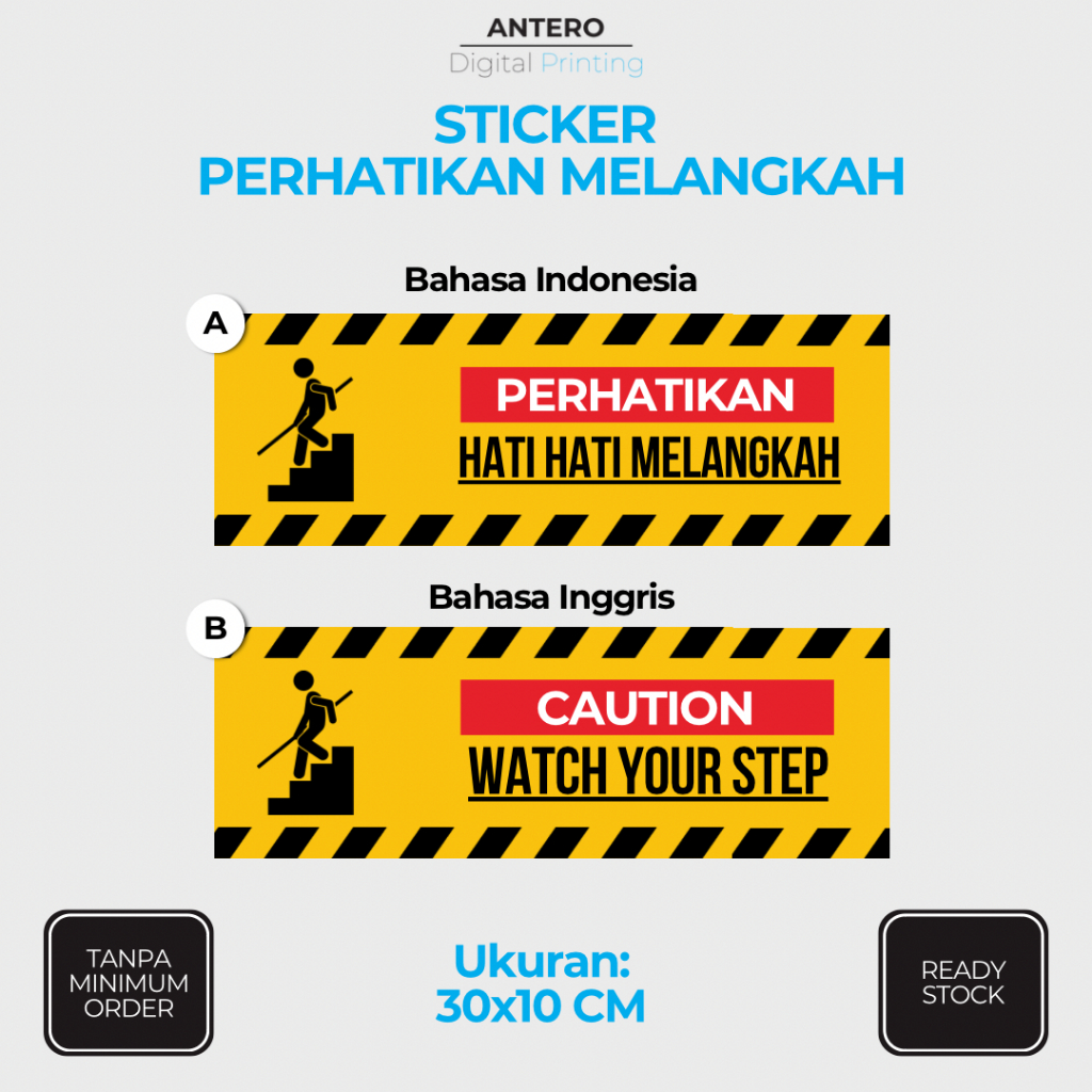 

STIKER PERHATIKAN LANGKAH | STIKER PETUNJUK PERHATIKAN LANGKAH | STIKER VINYL TAHAN AIR