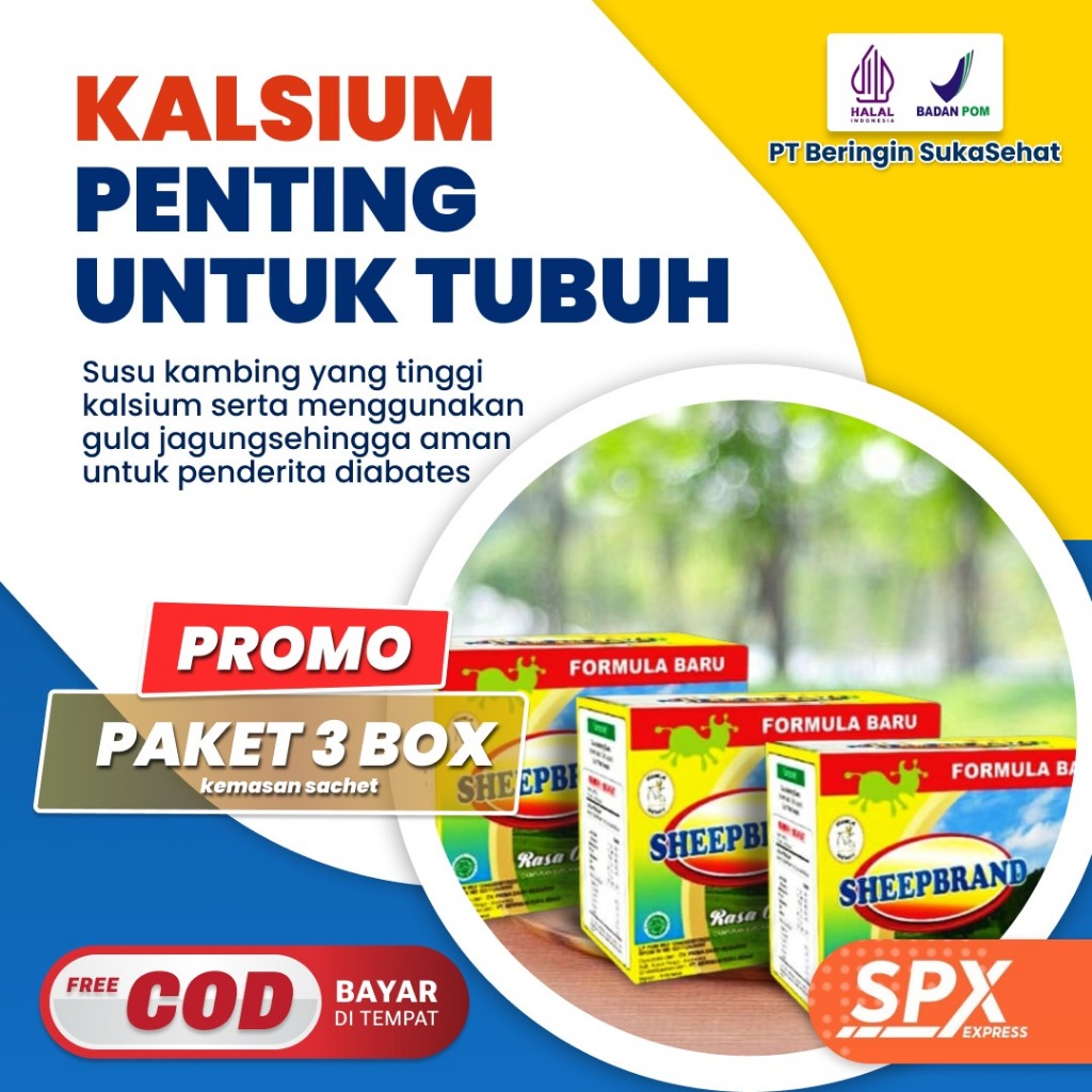 

Sheepbrand Sachet Susu Etawa Kalsium 70% + Daun Kelor, Meningkatkan Daya Tahan dan Kesehatan Tulang