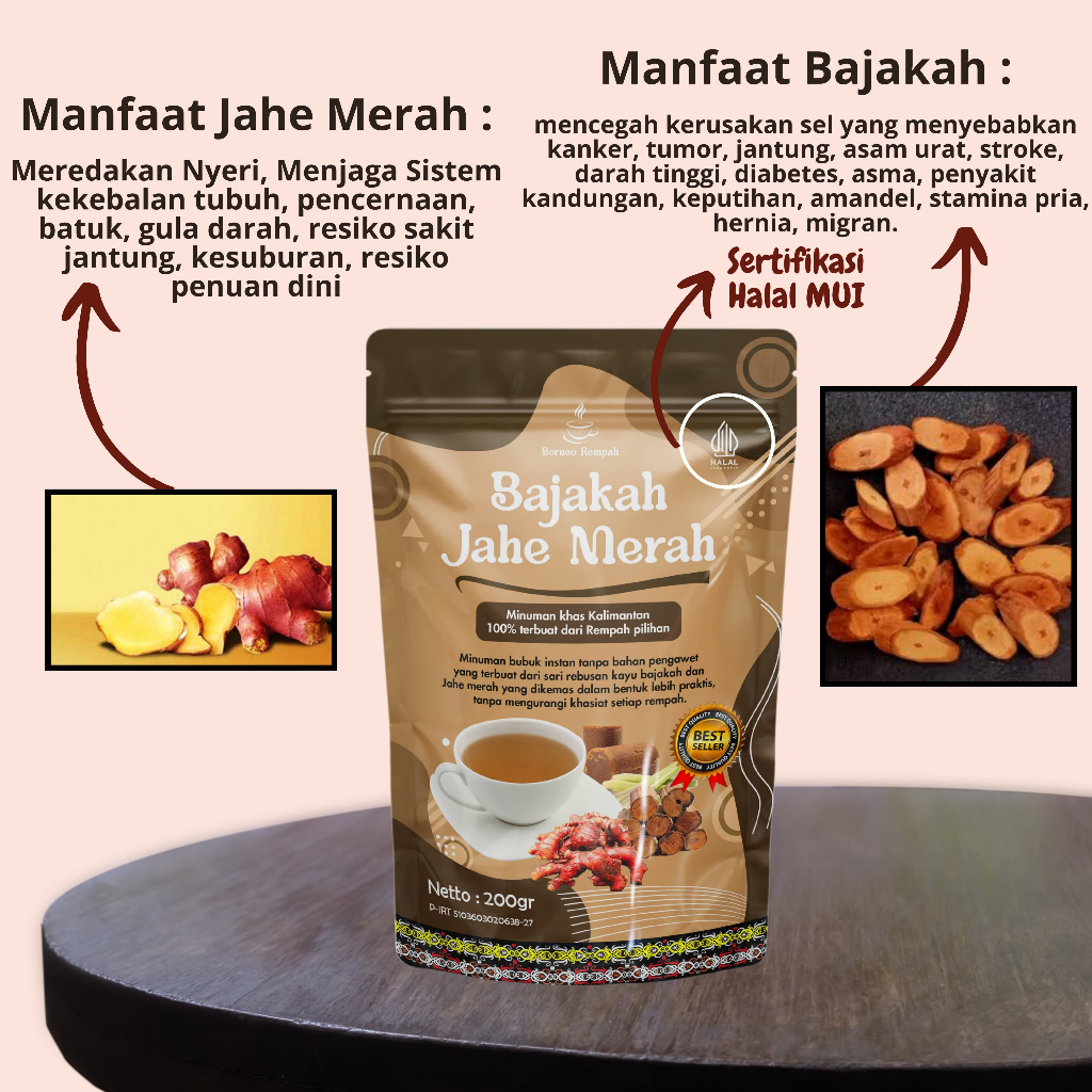 

Jahe Merah plus Akar Bajakah Asli 100%