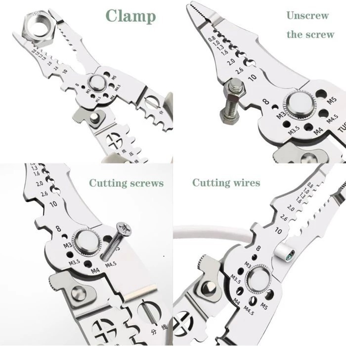 ~ HM8 ~ TANG KABEL LISTRIK KAWAT MULTI ALAT PERBAIKAN KAWAT  PEMOTONG PENGUPAS KABEL LISTRIK