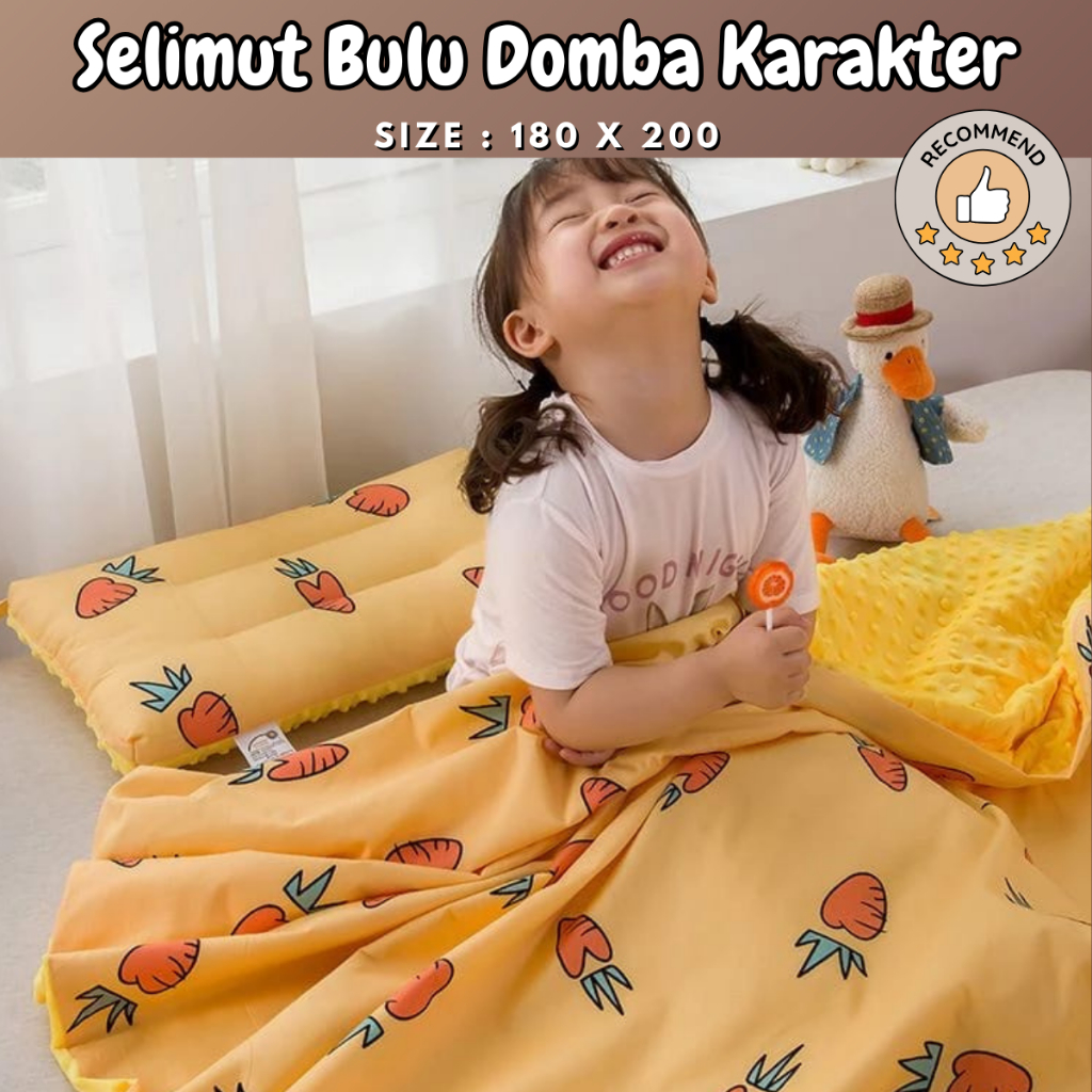 [SELIMUT BULU KARAKTER] - SELIMUT BULU DOMBA KARAKTER 180 X 200