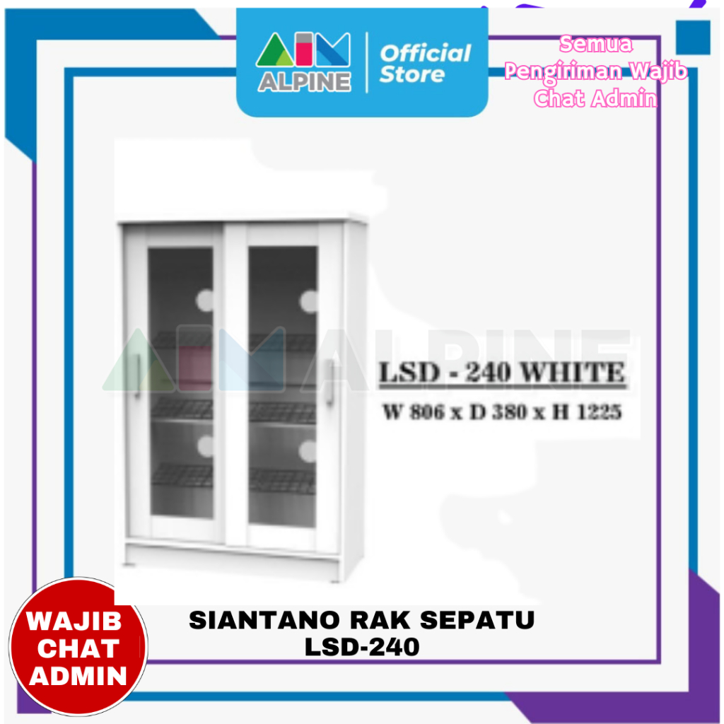 SIANTANO RAK SEPATU LSD-240 (FREE ONGKIR DAN PERAKITAN KHUSUS KOTA MAKASSAR)