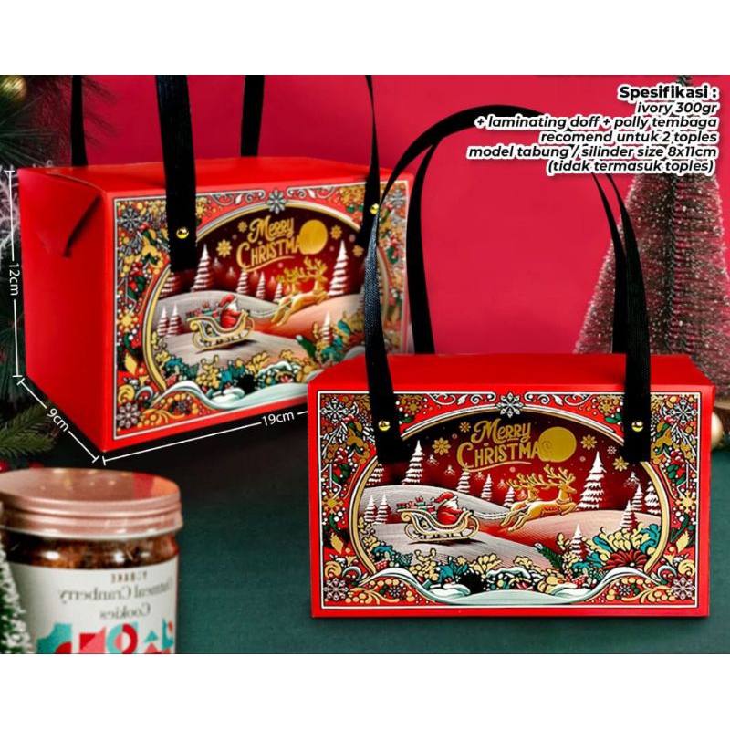 

Xmas Christmas Natal Dus Cake Toples 2 UK 19*9*12 cm Per 2 Pcs