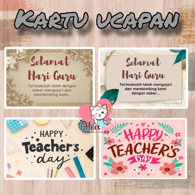 Greeting card Teacher Day kartu ucapan Hari Guru