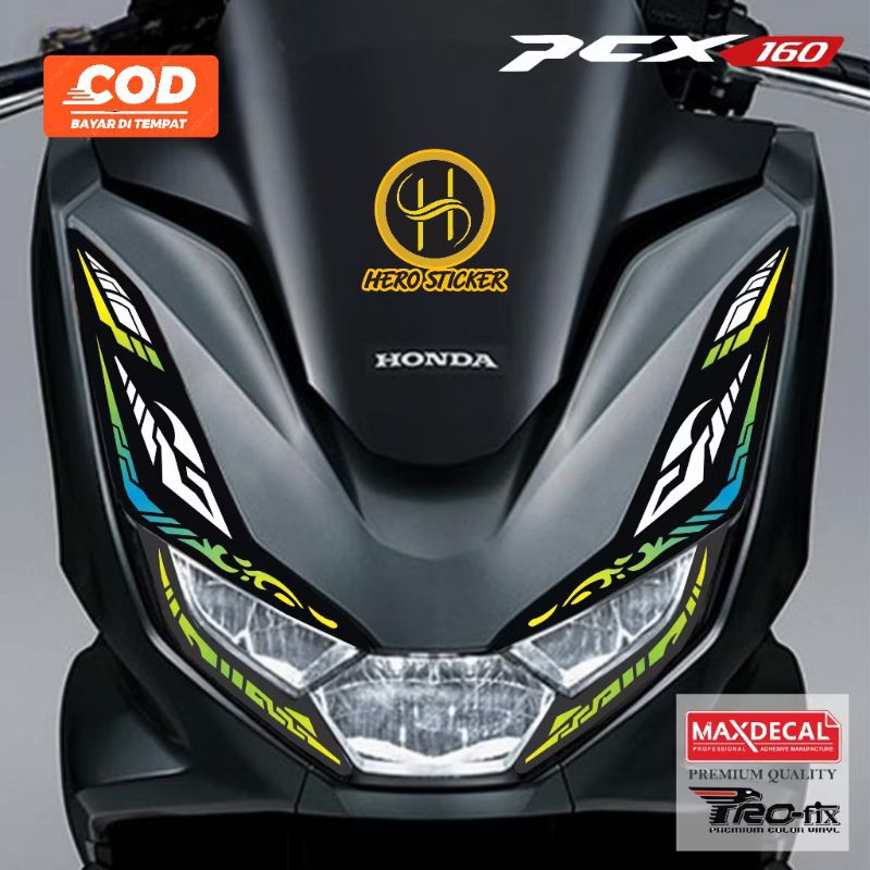 Sticker Stiker Lampu PCX 160 Motif Pelangi - Dekorasi Keren untuk Motor Anda stiker lampu depan pcx