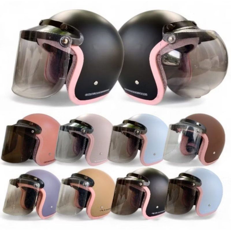 Helm Bogo Polos Wanita Hijab SNI / Helm Bogo Dewasa Wanita Hijab Polos SNI / Helm Hijab Wanita Polos